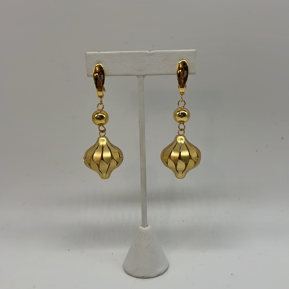 Brazilian Gold plated Teardrop Earrings‎ NEW